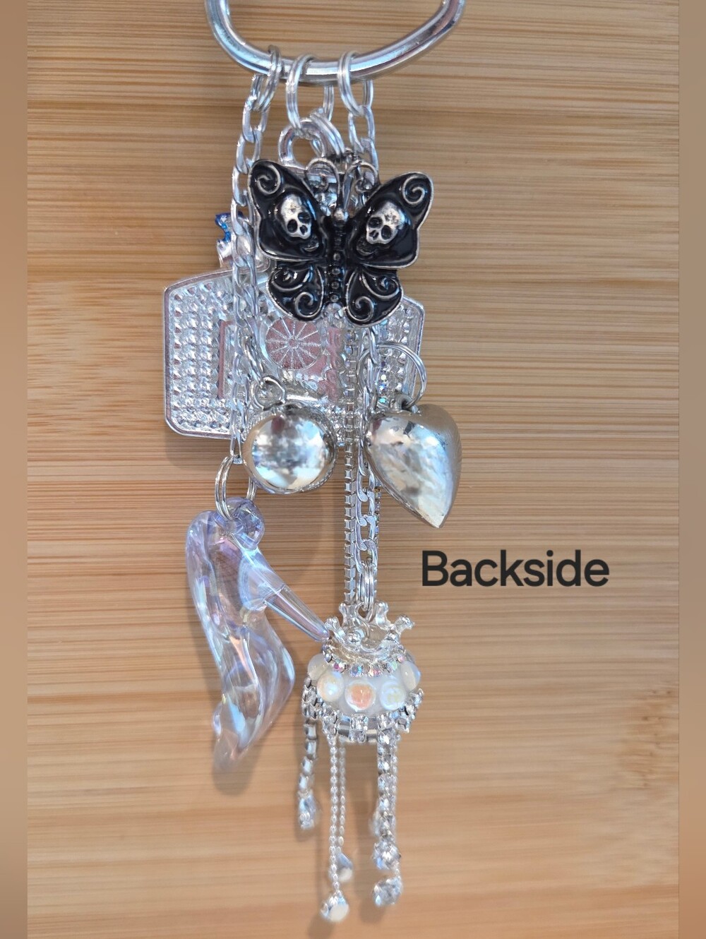 ✨ Luxury Rhinestone "You Are Beautiful" Perfume Bottle Keychain Charm ✨ - Picture 9 of 15